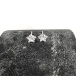 Brinco Estrela Zirconia Cristal 6x6mm Prata 925
