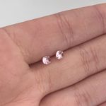 Brinco Baby 5mm Zirconia Rosa Prata 925