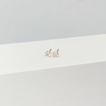 Brinco Solitário 4mm Banhado a Ouro 18k