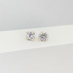 Brinco Solitário 10mm Banhado a Ouro 18k 