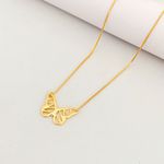 Colar Borboleta Vazada Banhado a Ouro 18k