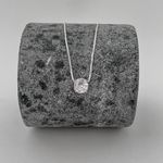Colar Ponto de Luz Zirconia Cristal Prata 925