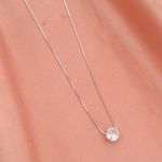 Colar Ponto de Luz Zirconia Cristal Prata 925