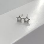 Brinco Estrela Com Zircônia Prata 925