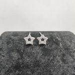 Brinco Estrela Com Zircônia Prata 925