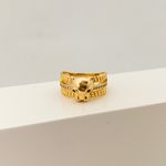 Anel Tigre com Zircornia banhado a Ouro 18k