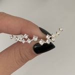 Brinco Ear Cuff Com Zircônia Prata 925 