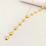 Colar Gravata Meia Bola Banhado a Ouro 18k 