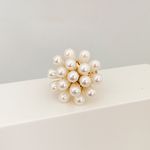 Anel Perola Banhado a Ouro 18k