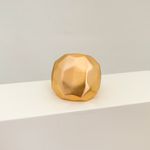 Anel Esculpido Acetinado Banhado a Ouro 18k 