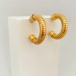 Meia Argola Banhado a Ouro 18k
