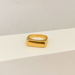 Anel Sinete Banhado a Ouro 18k 