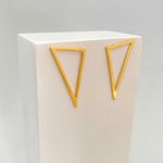 Brinco Triangulo Banhado A Ouro 18k