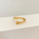 Anel Prego Liso Banhado a Ouro 18k