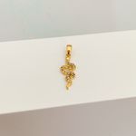 Pingente Cobra com Zircônia Banhado a Ouro 18k