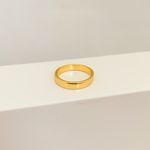 Aliança Quadrada Banhado a Ouro 18k