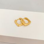 Argola Click Acetinada Banhada a Ouro 18k