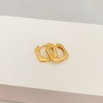Argola Quadrada Acetinada Banhada a Ouro 18k