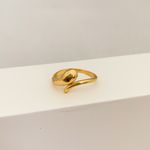 Anel Cobra Liso Banhado a Ouro 18k