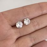Brinco Solitario Zirconia 8mm Prata 925