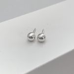 Brinco Baby Bola 4mm Lisa Prata 925