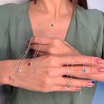 Conjunto Gota com Zircônia Prata 925 