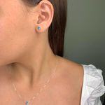 Conjunto Gota com Zircônia Prata 925 