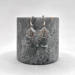 Argola Pingente de Concha Marcassita Prata 925 