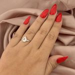 Anel Gota Com Zirconia Prata 925