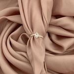Anel Navete Zirconia Aro Pontilhado Prata 925