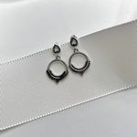 Brinco Redondo Envelhecido Prata 925