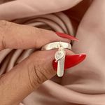 Anel Placa com Zirconia Prata 925