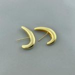 Brinco Gancho Acetinado Banhado a Ouro 18k