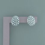 Brinco Prata Legitima 925 Envelhecido Oval Eletro Formação 