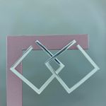 Brinco Prata Legitima 925 Quadrado Vazado