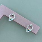 Brinco Prata Legítima 925 com Zircônia Colorida