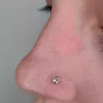 Piercing De Nariz Coração Liso Prata 925