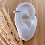 Piercing De Cartilagem Com Zircônia Colorida Prata 925 