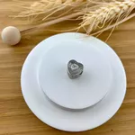 Berloque Coração Mom Zirconia Branca Prata 925