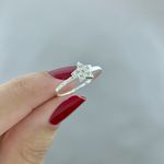 Anel Prata Legitima 925 Estrela Com Zirconia