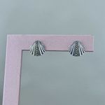 Brinco Prata Legitima 925 Envelhecido Concha Fileira Marcassita 