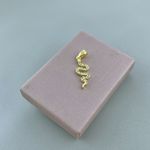 Pingente Cobra com Zircônia Banho Ouro 18k 