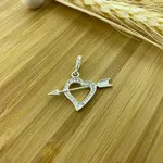 Pingente Coração Com Zircônia Prata 925