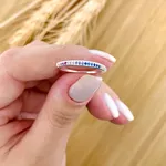 Aparador Fino Com Zircônias Coloridas Prata 925