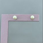 Brinco Prata Legítima 925 Perola 6mm com Zirconia 