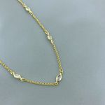 Colar Com Zirconia Navete Semijoia Banhado a Ouro 18k