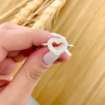 Anel Coração Com Zircônia Prata 925