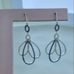 Brinco Nano Turquesa e Zirconias Prata 925