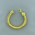 Pulseira Lacraia Redonda Semijoia Banhada a Ouro 18k