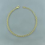 Pulseira Elo Portugues Semijoia Banhada a Ouro 18k
